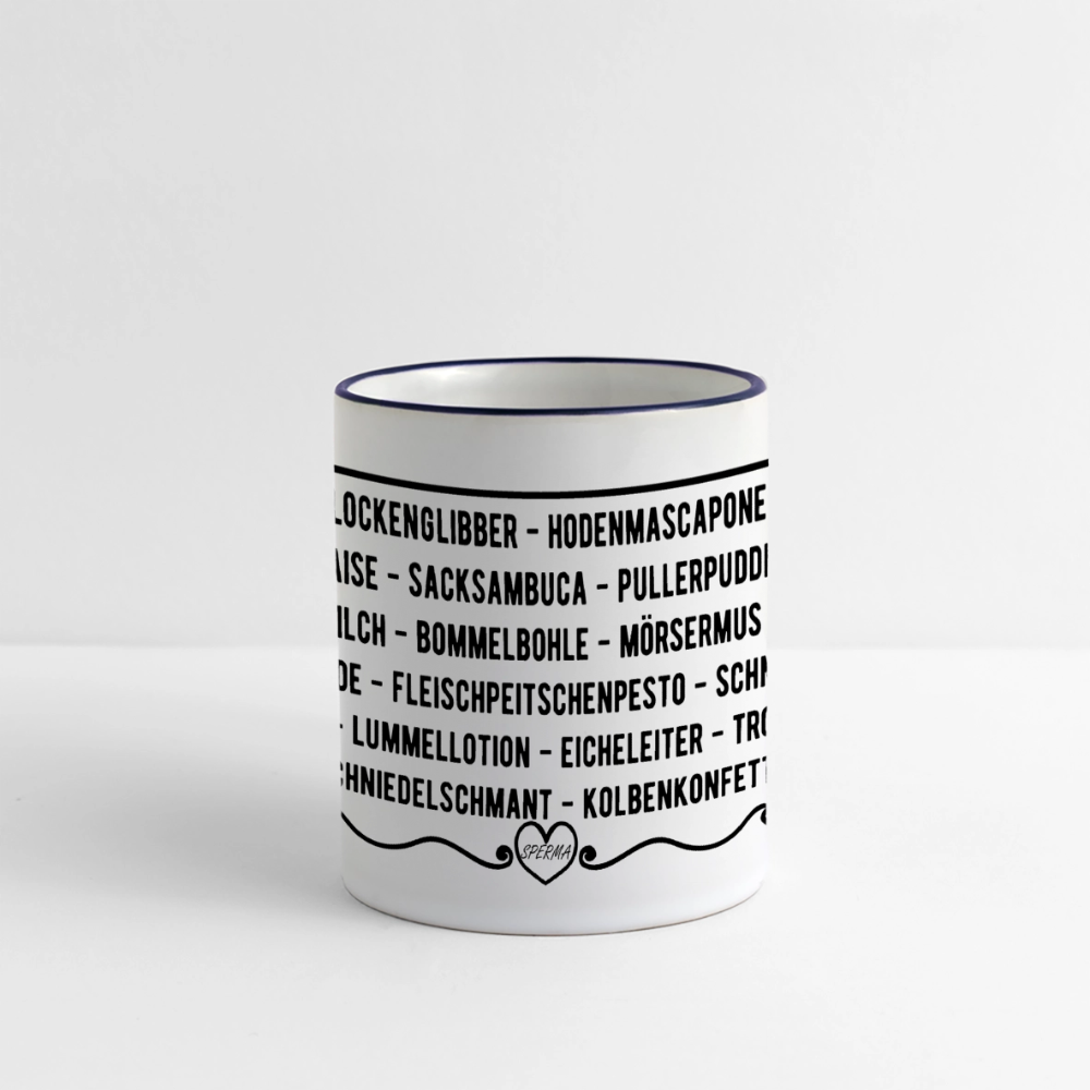 SPERMA Tasse - Weiß/Kobaltblau
