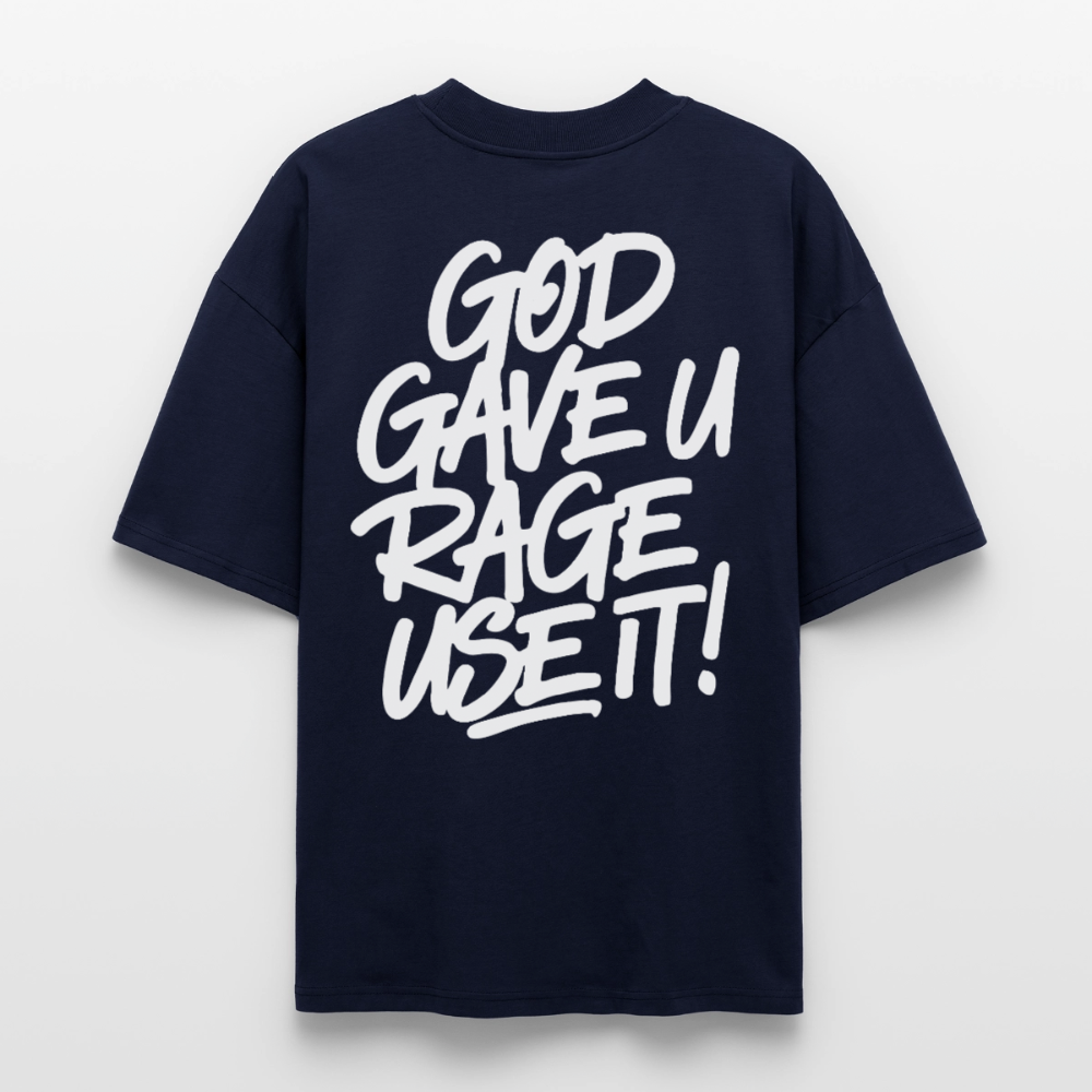 EDSCHI Oversized Unisex Bio T-Shirt  Stick - Navy
