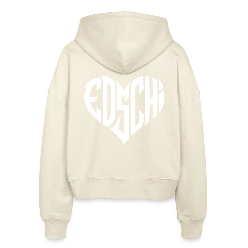 EDSCHI Frauen Bio Zip Hoodie Stick - Natur