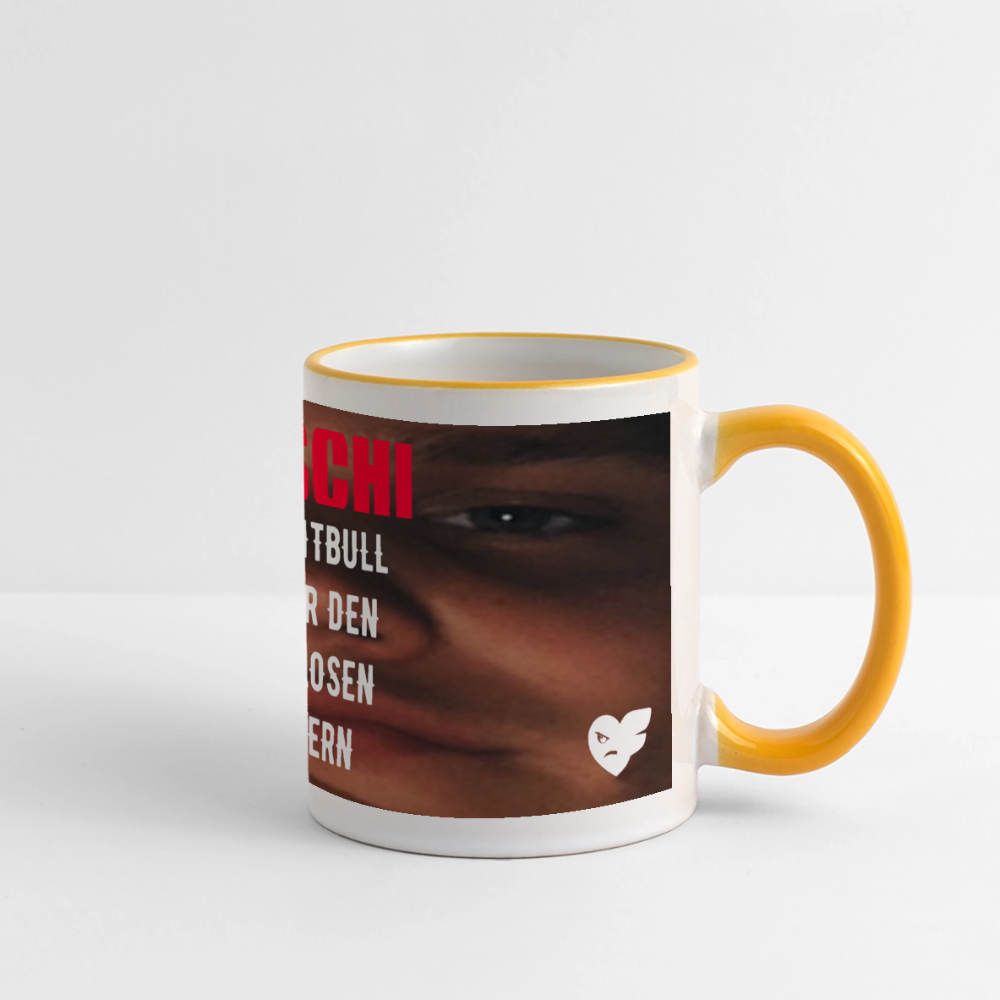 Edschi Tasse - Weiß/Gelb