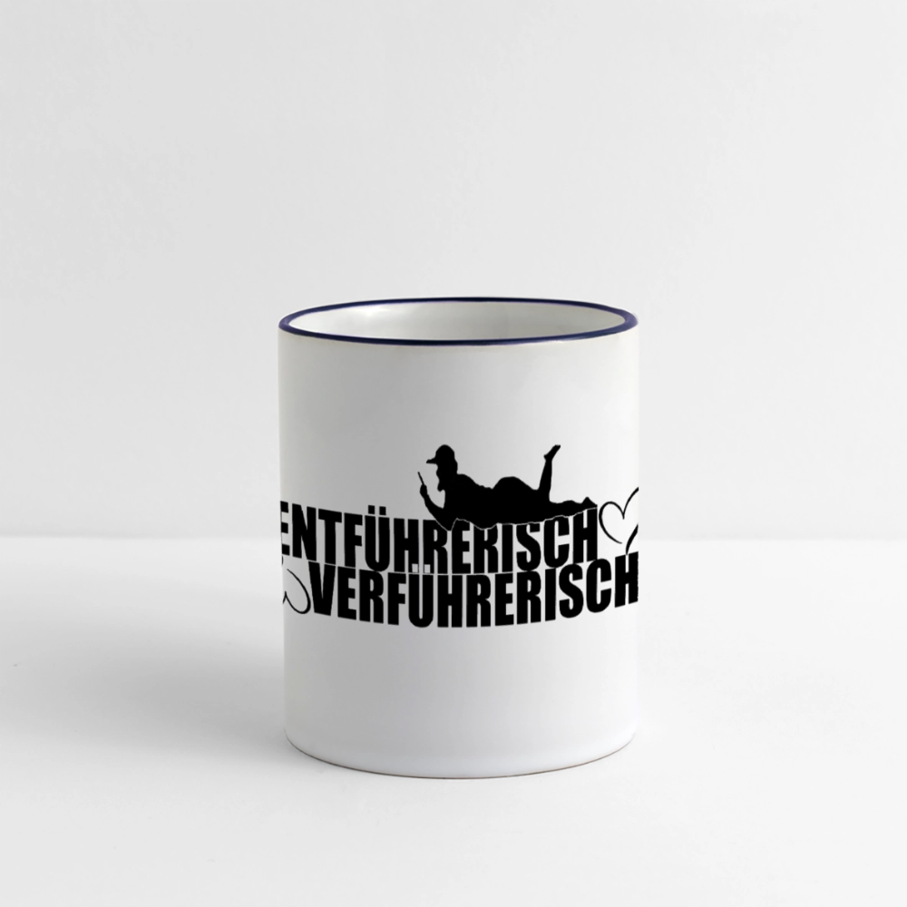 Verführungstasse - Weiß/Kobaltblau