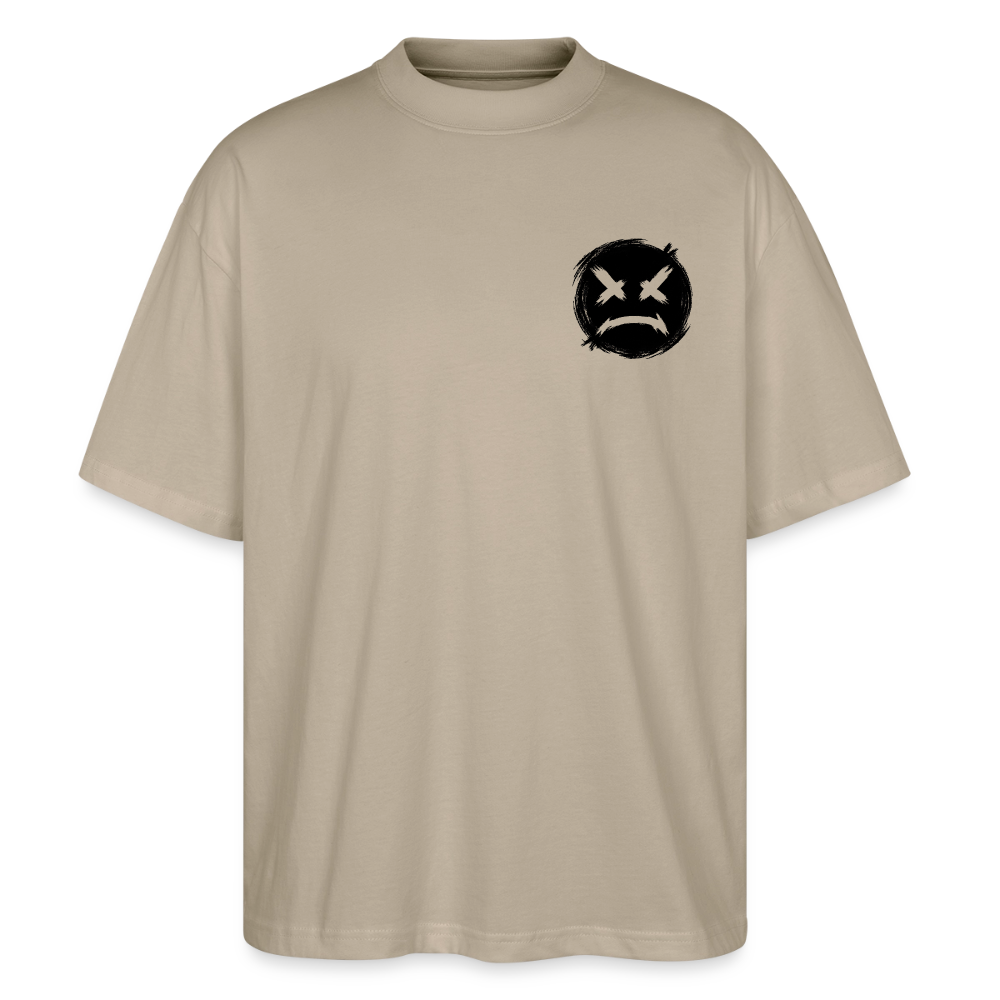 EDSCHI „ANGER LOOKS GOOD“ OVERSIZED T-SHIRT - Steingrau