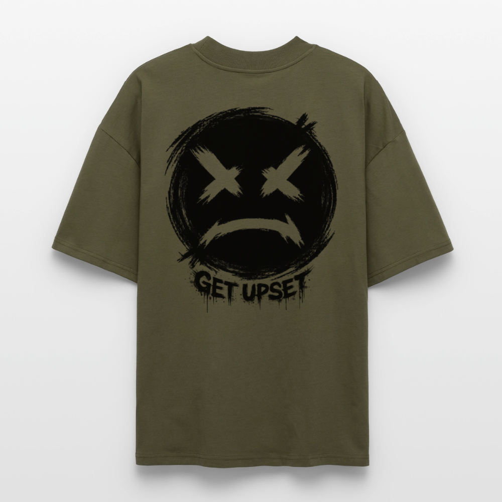 EDSCHI „ANGER LOOKS GOOD“ OVERSIZED T-SHIRT - Khaki
