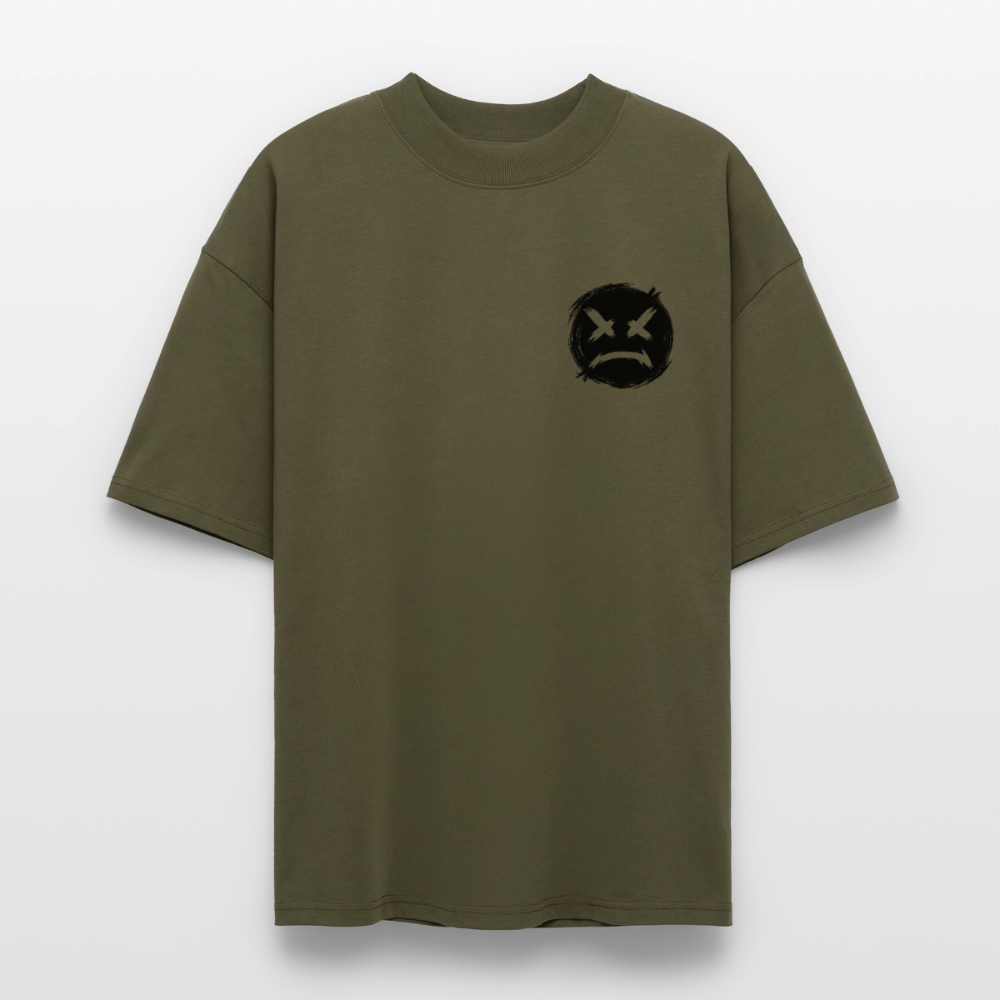 EDSCHI „ANGER LOOKS GOOD“ OVERSIZED T-SHIRT - Khaki
