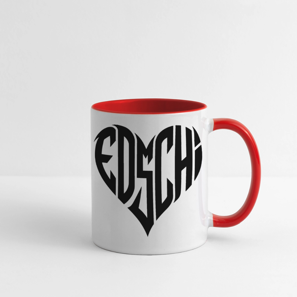 EDSCHI Tasse - Weiß/Rot