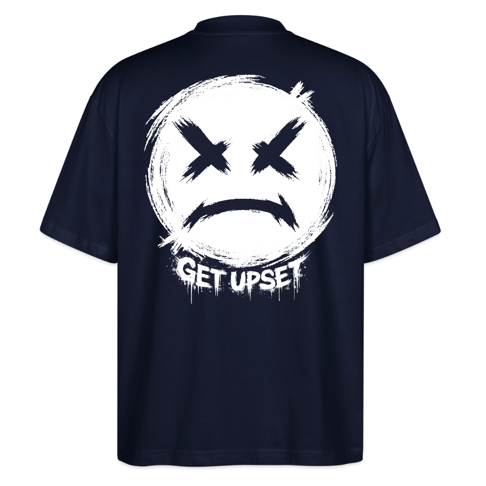 EDSCHI „ANGER LOOKS GOOD“ OVERSIZED T-SHIRT - Navy