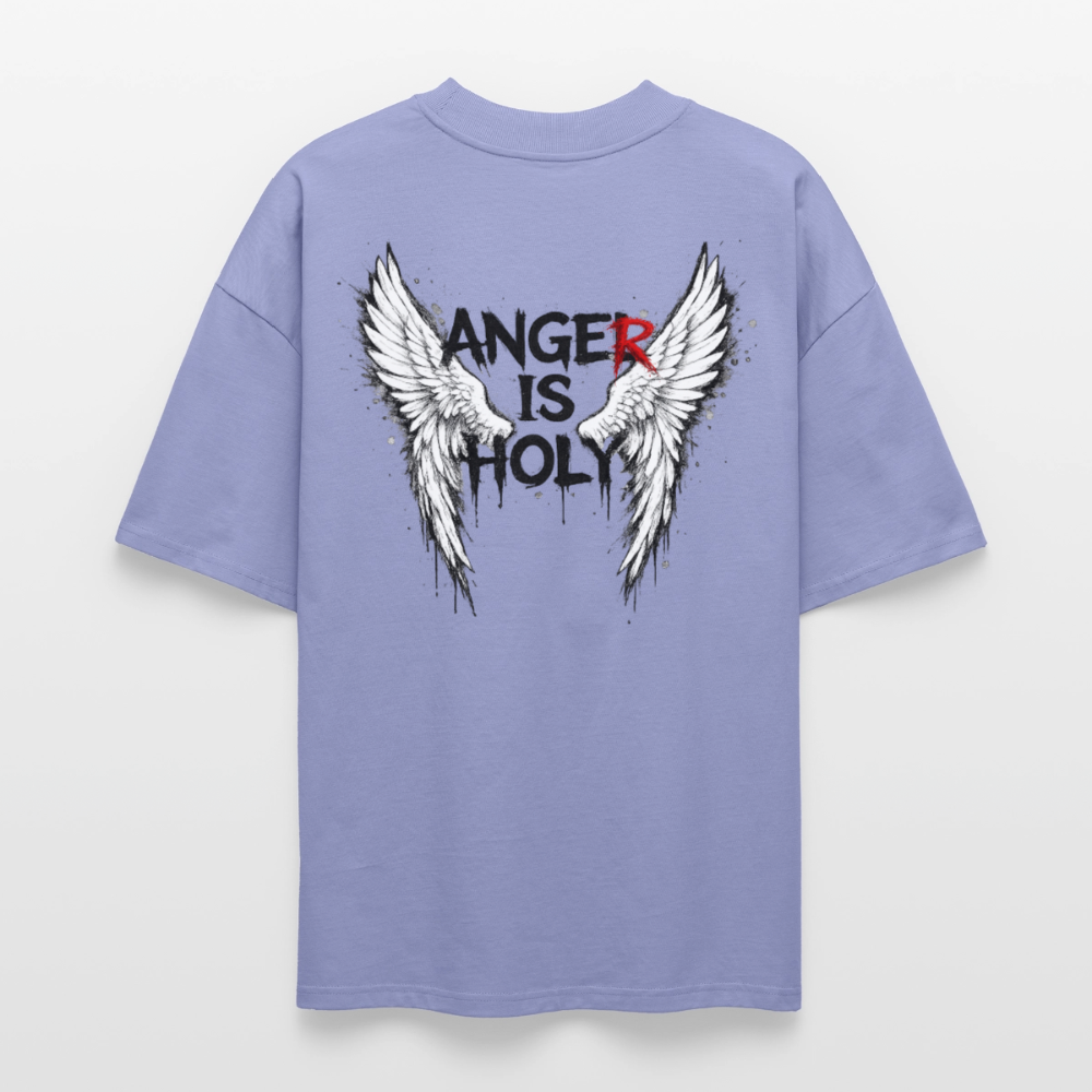 EDSCHI "ANGER IS HOLY" OVERSIZE T-SHIRT - Violett
