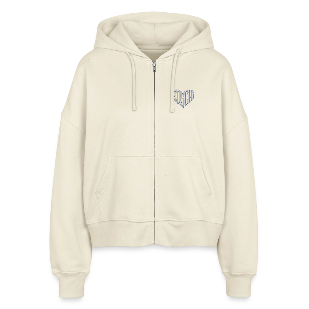 EDSCHI Frauen Bio Zip Hoodie Stick - Natur