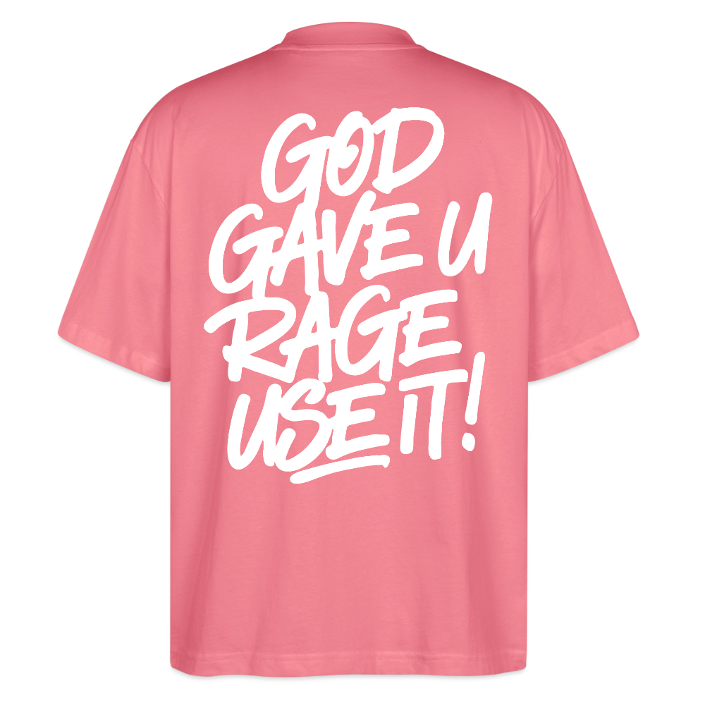 EDSCHI Oversized Unisex Bio T-Shirt  Stick - Pink 