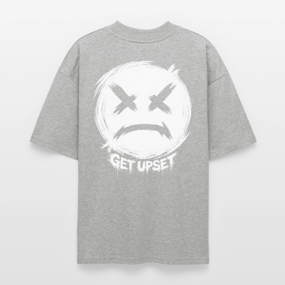 EDSCHI „ANGER LOOKS GOOD“ OVERSIZED T-SHIRT - Grau meliert
