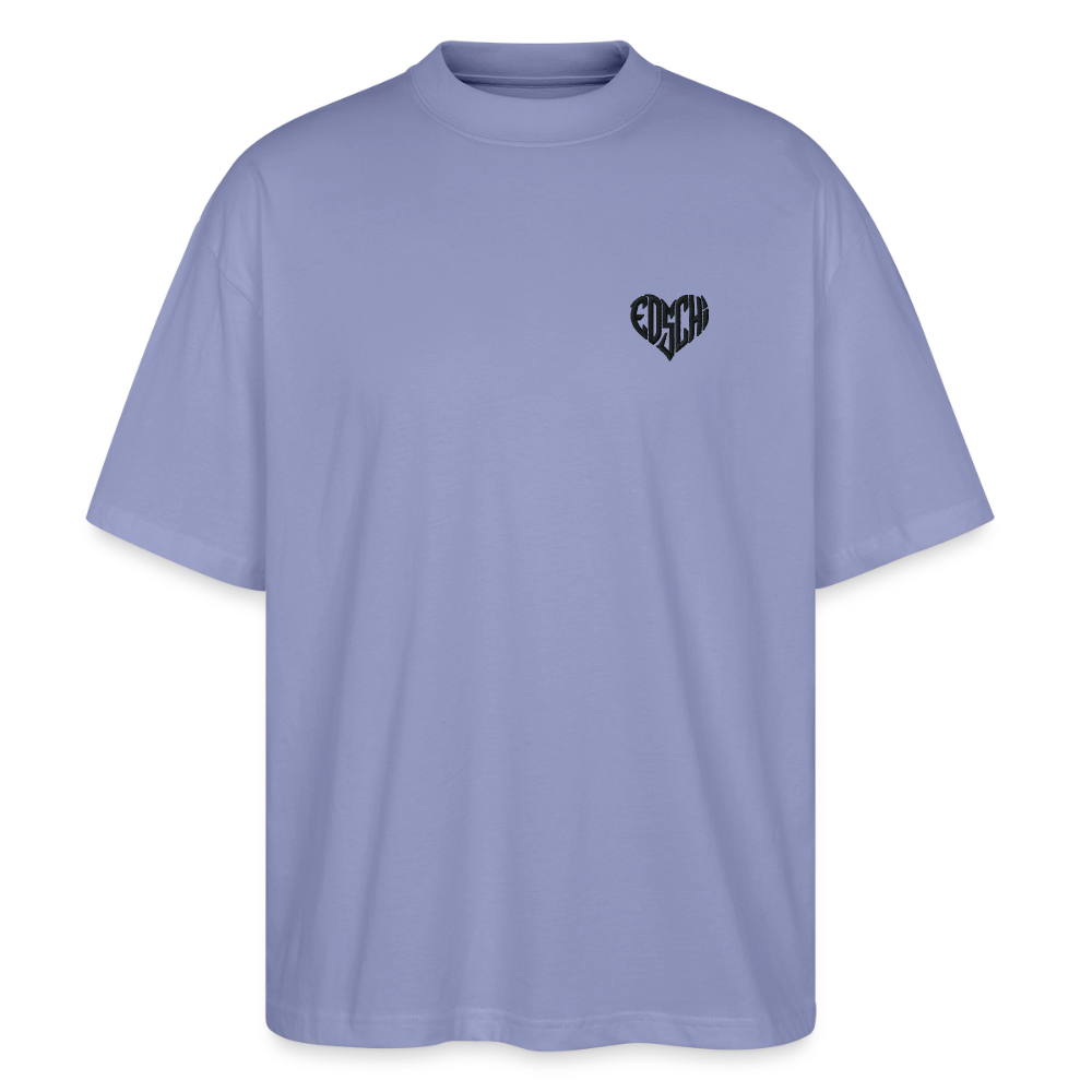 EDSCHI Oversized Unisex Bio T-Shirt Stick - Violett