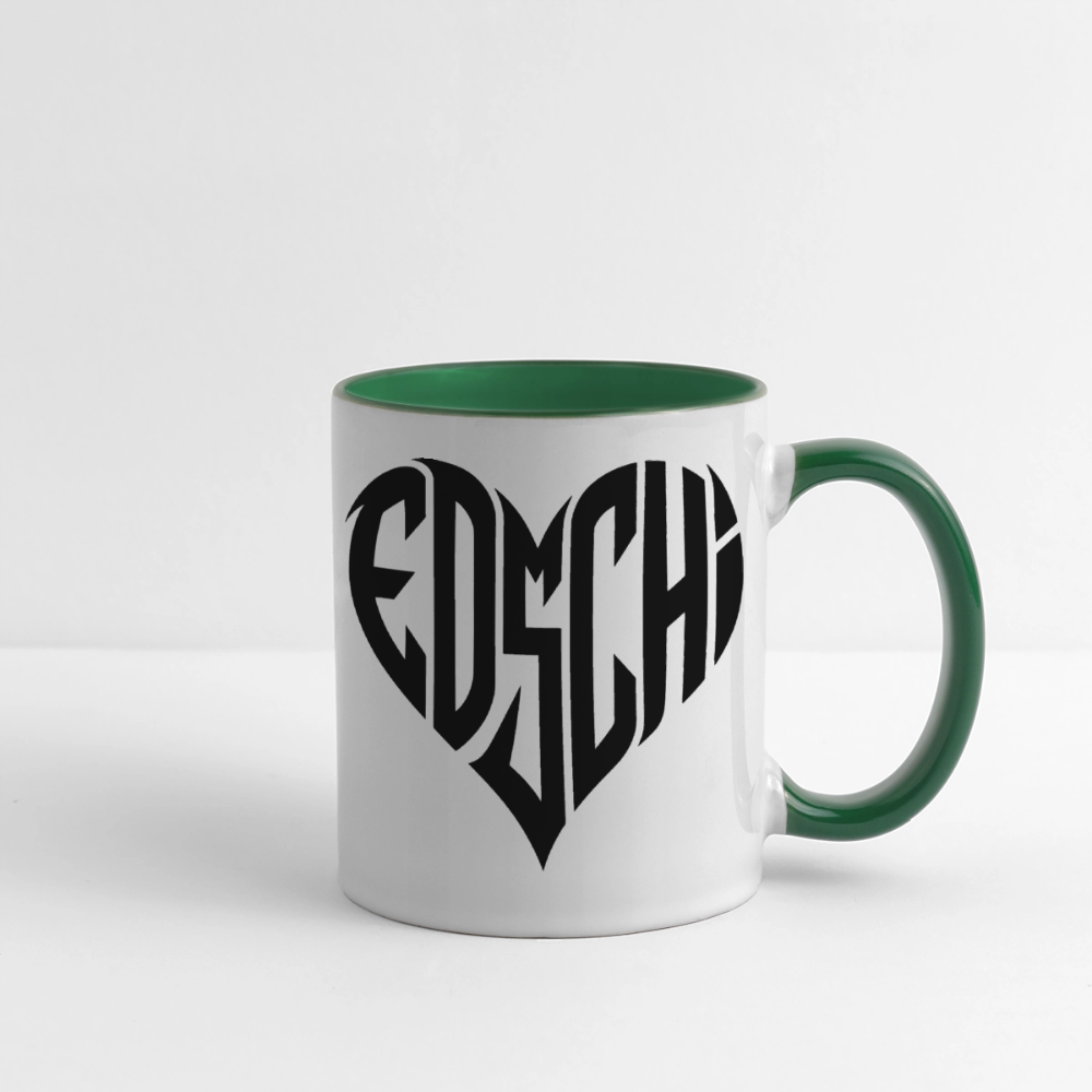 EDSCHI Tasse - Weiß/Dunkelgrün