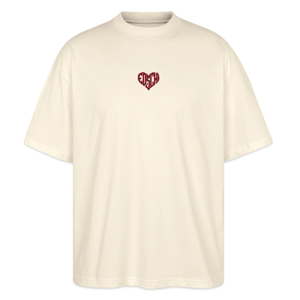 EDSCHI Oversized Unisex Bio T-Shirt Stick - Natur