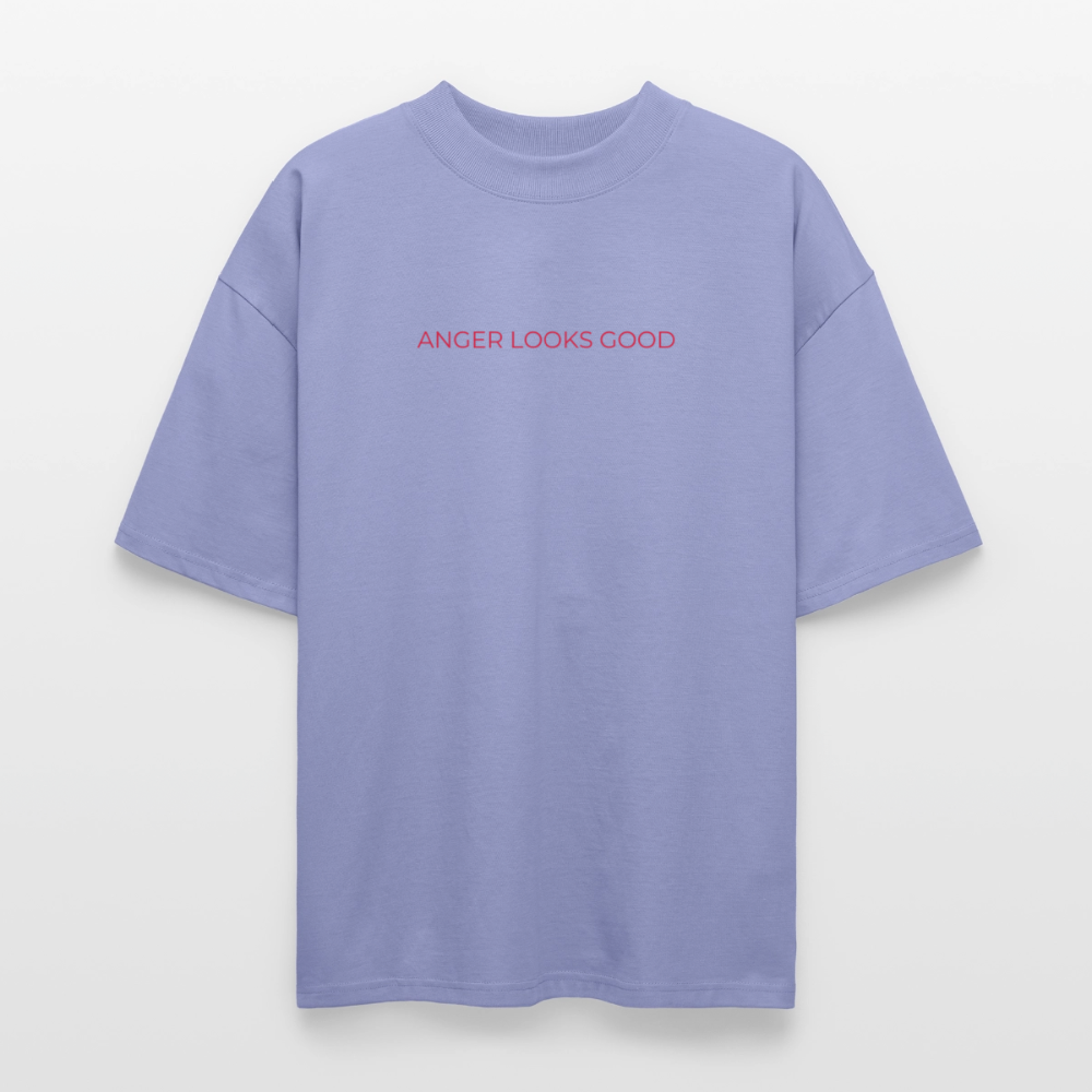 EDSCHI „ANGER LOOKS GOOD“ OVERSIZED T-SHIRT - Violett