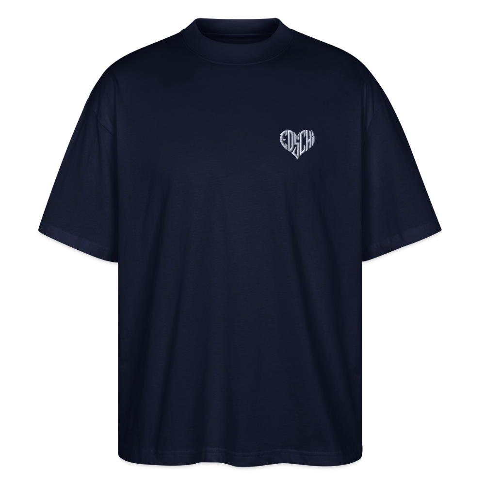 EDSCHI Oversized Unisex Bio T-Shirt  Stick - Navy