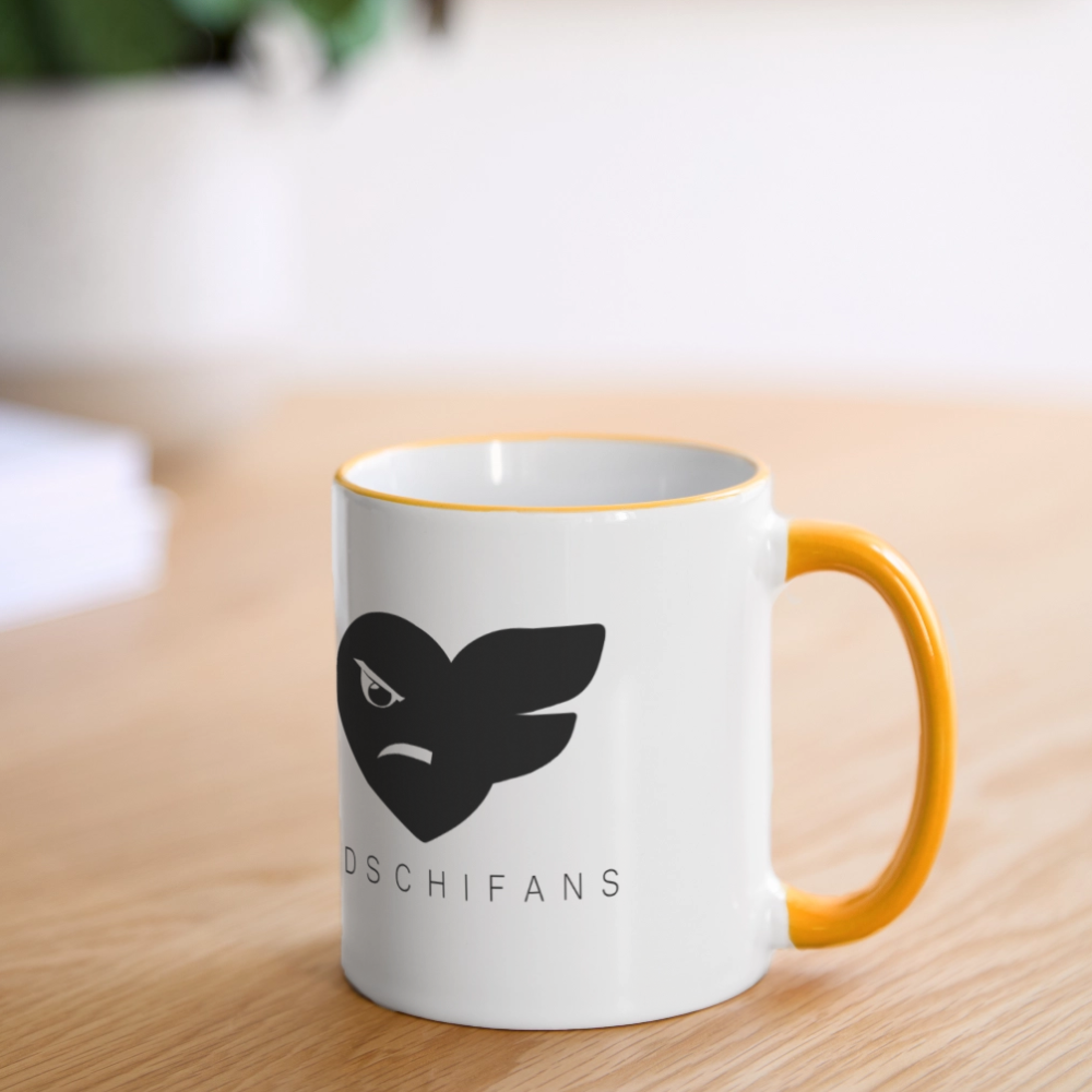 Edschifans Tasse - Weiß/Gelb