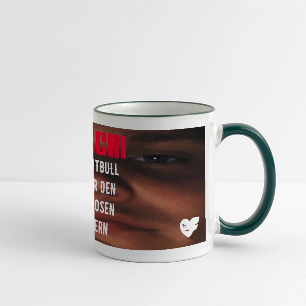 Edschi Tasse - Weiß/Dunkelgrün