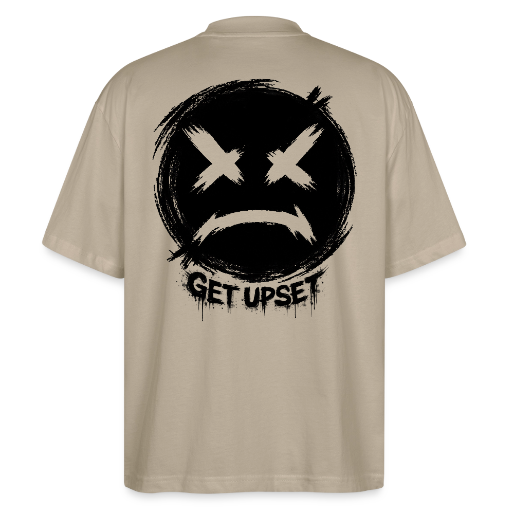 EDSCHI „ANGER LOOKS GOOD“ OVERSIZED T-SHIRT - Steingrau