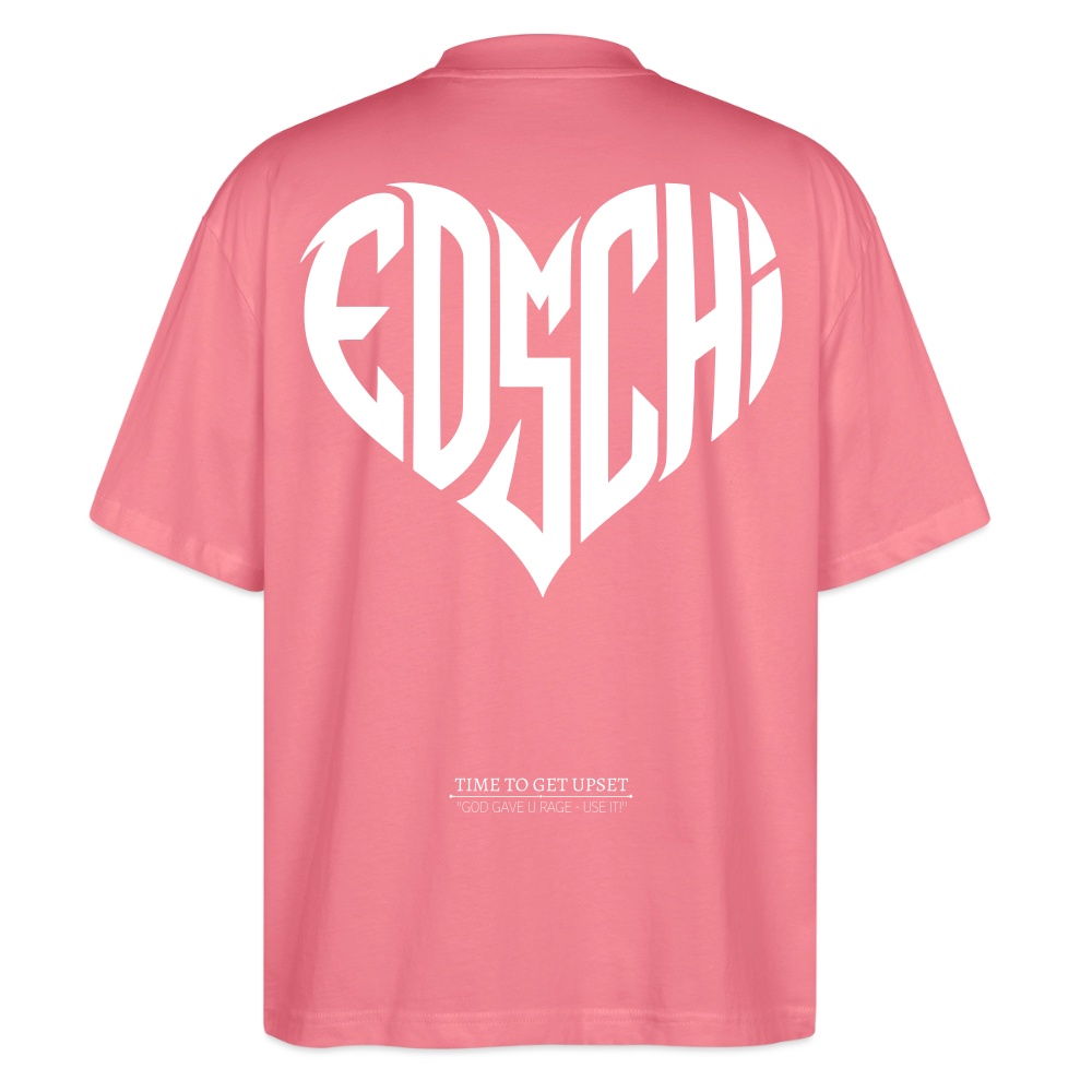 EDSCHI Oversized Unisex Bio T-Shirt Stick - Pink 