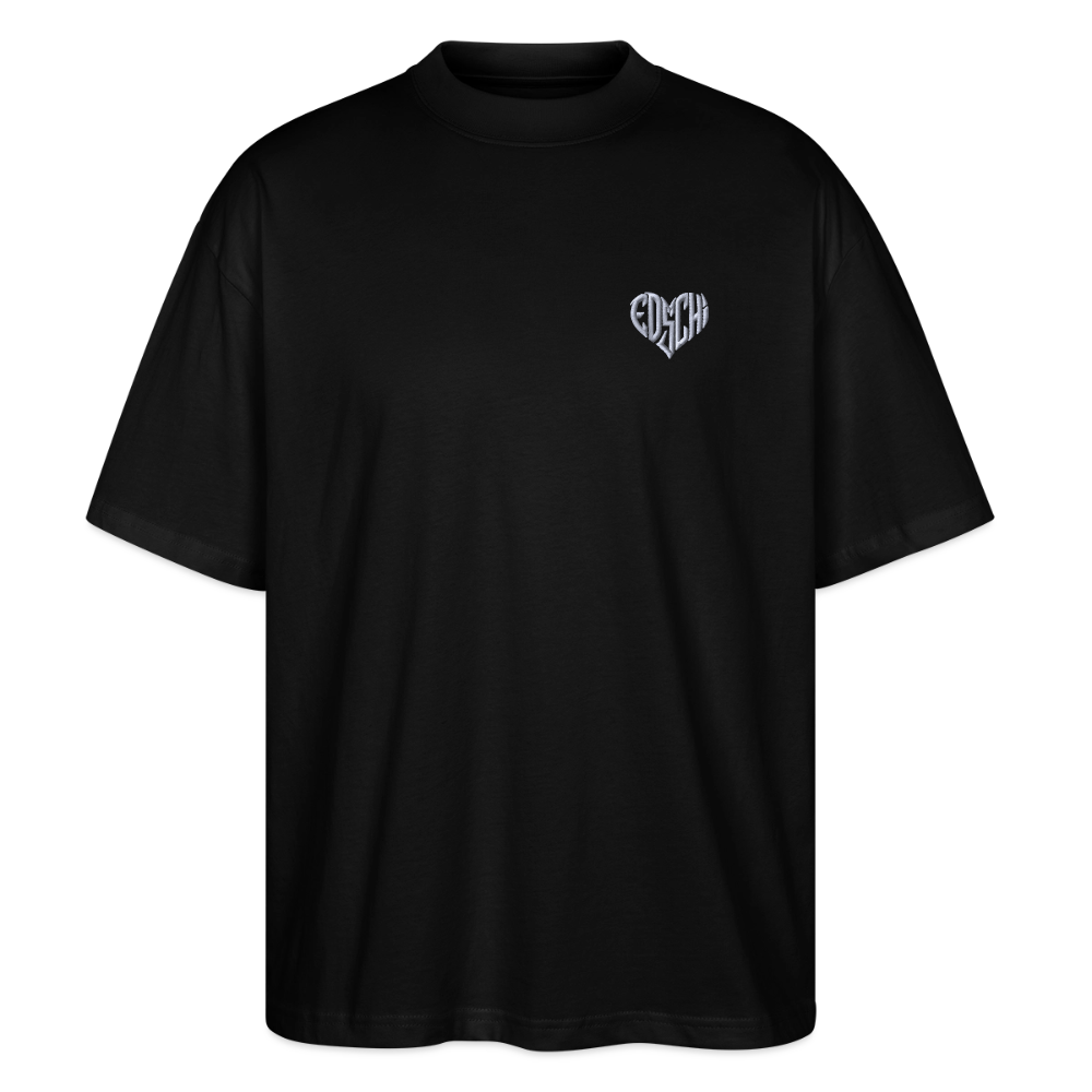 EDSCHI Oversized Unisex Bio T-Shirt  Stick - Schwarz