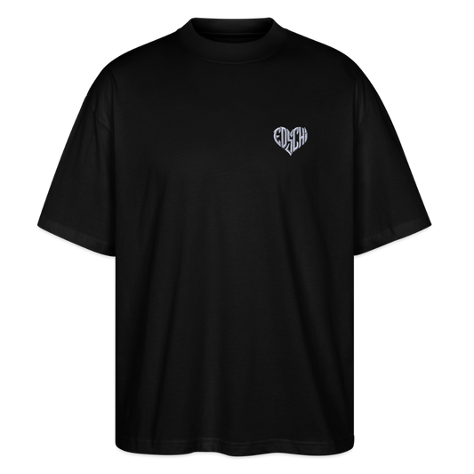 EDSCHI Oversized Unisex Bio T-Shirt  Stick - Schwarz