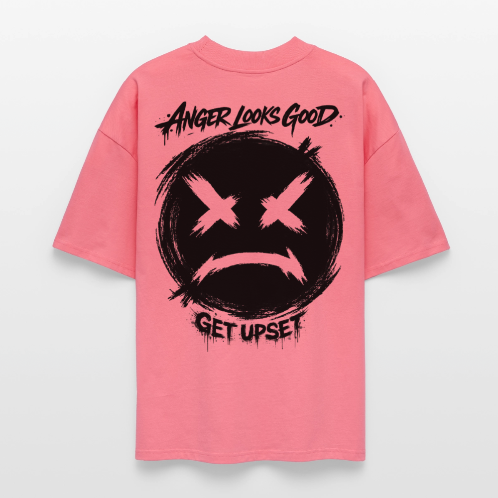 EDSCHI „ANGER LOOKS GOOD“ OVERSIZED T-SHIRT - Pink 