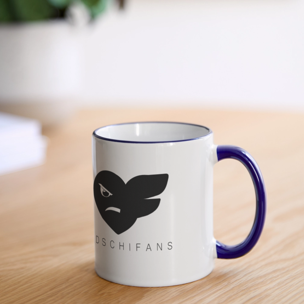 Edschifans Tasse - Weiß/Kobaltblau