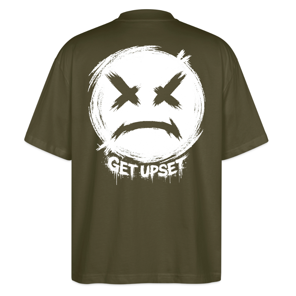 EDSCHI „ANGER LOOKS GOOD“ OVERSIZED T-SHIRT - Khaki