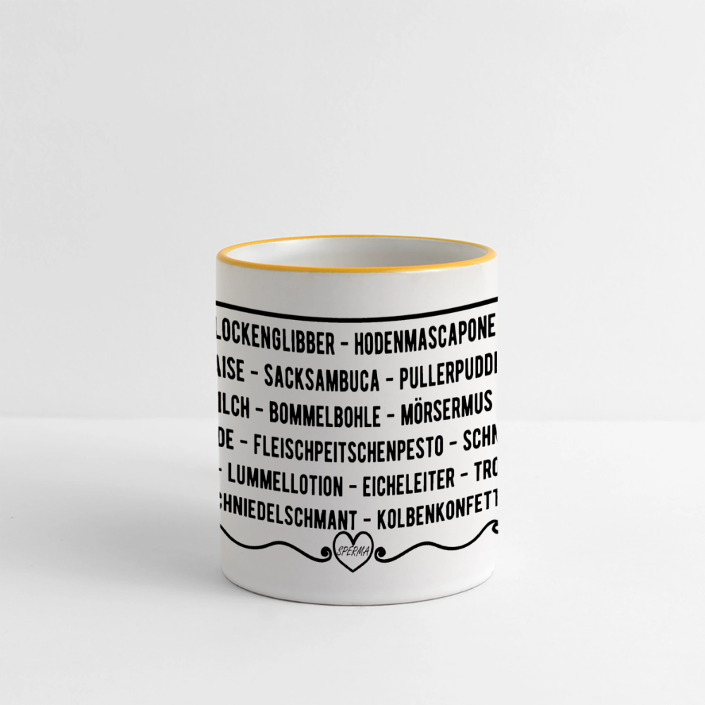 SPERMA Tasse - Weiß/Gelb