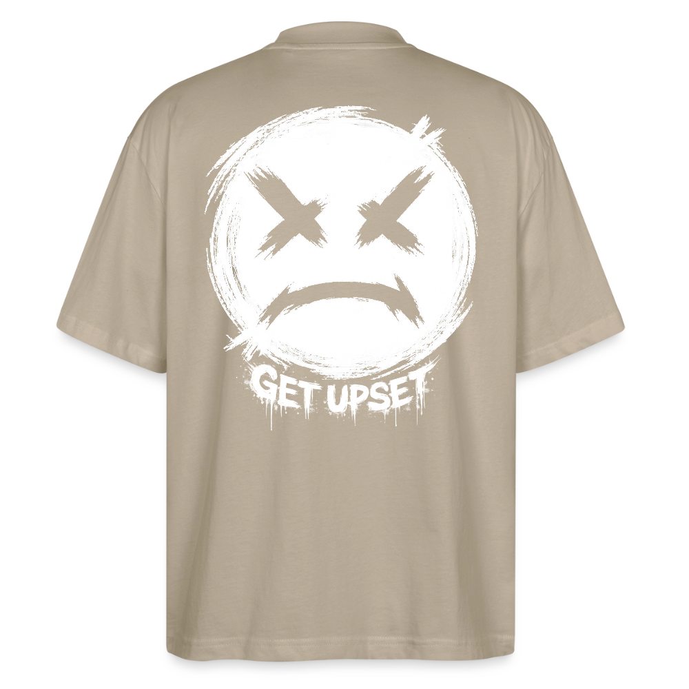EDSCHI „ANGER LOOKS GOOD“ OVERSIZED T-SHIRT - Steingrau