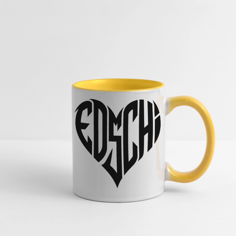 EDSCHI Tasse - Weiß/Gelb