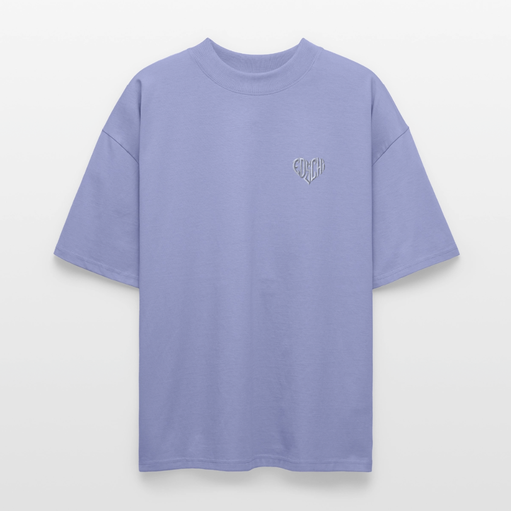 EDSCHI Oversized Unisex Bio T-Shirt  Stick - Violett