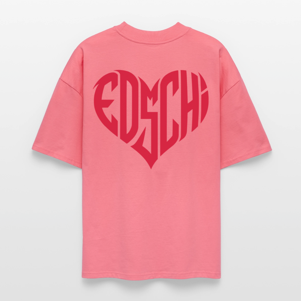 EDSCHI Oversized Unisex Bio T-Shirt Stick - Pink 