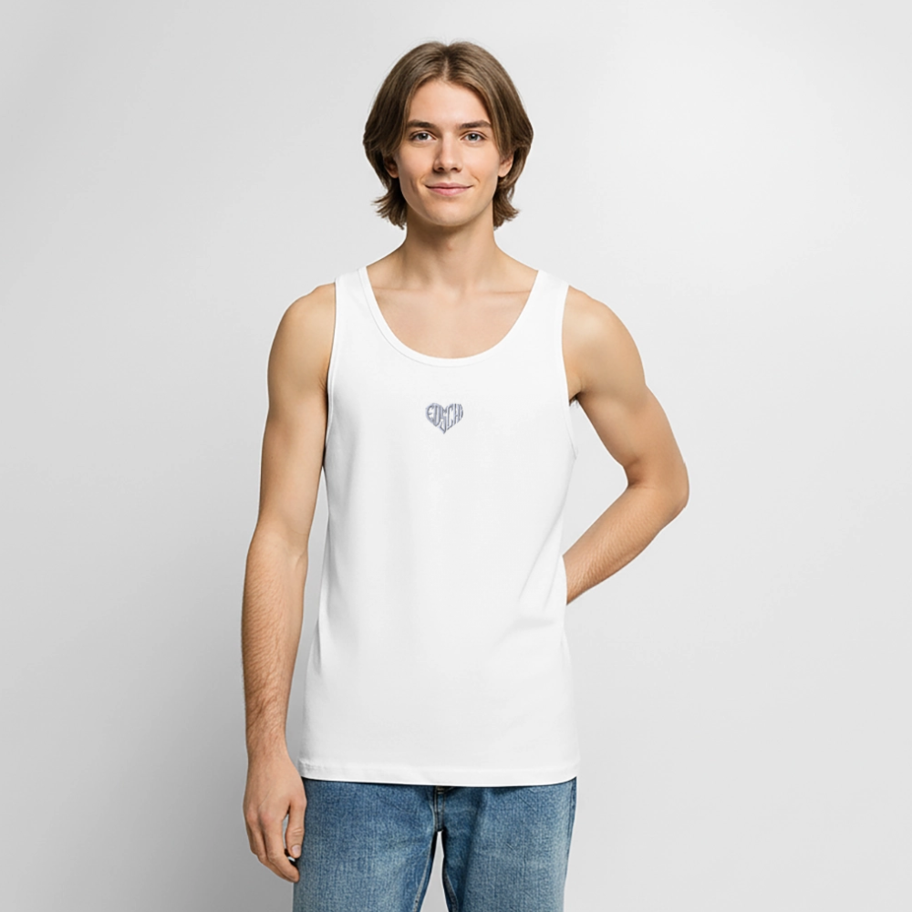 Männer Premium Tank Top Stick - Weiß