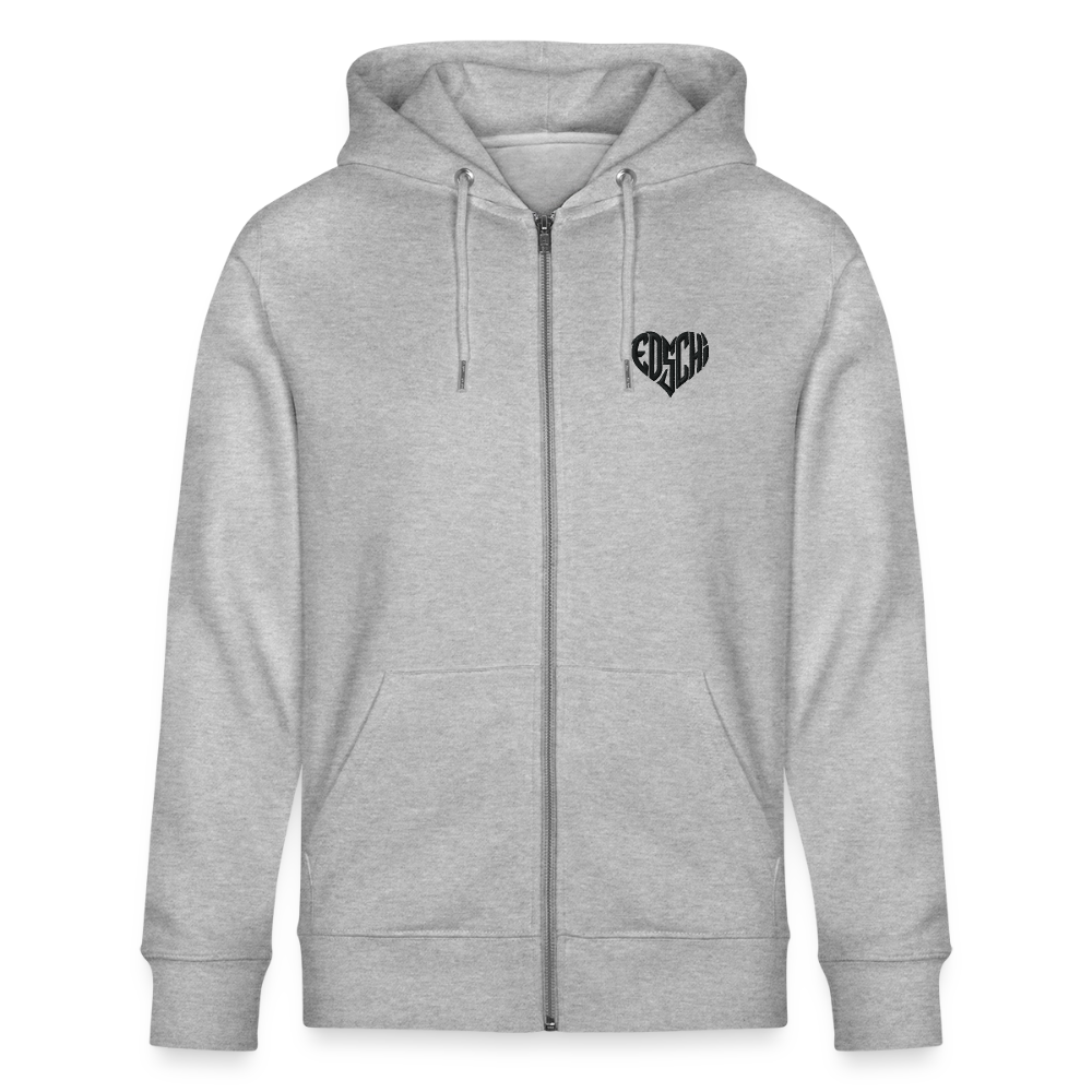 EDSCHI ZIP-HOODIE UNISEX - STICK SCHWARZ - Grau meliert