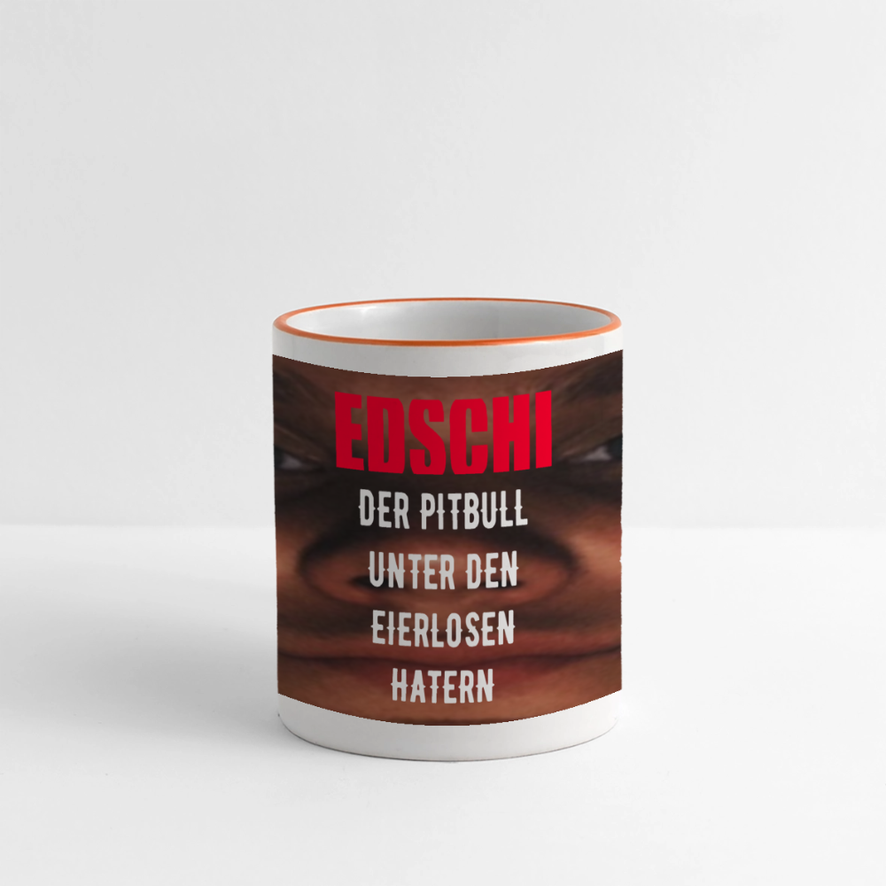 Edschi Tasse - Weiß/Orange