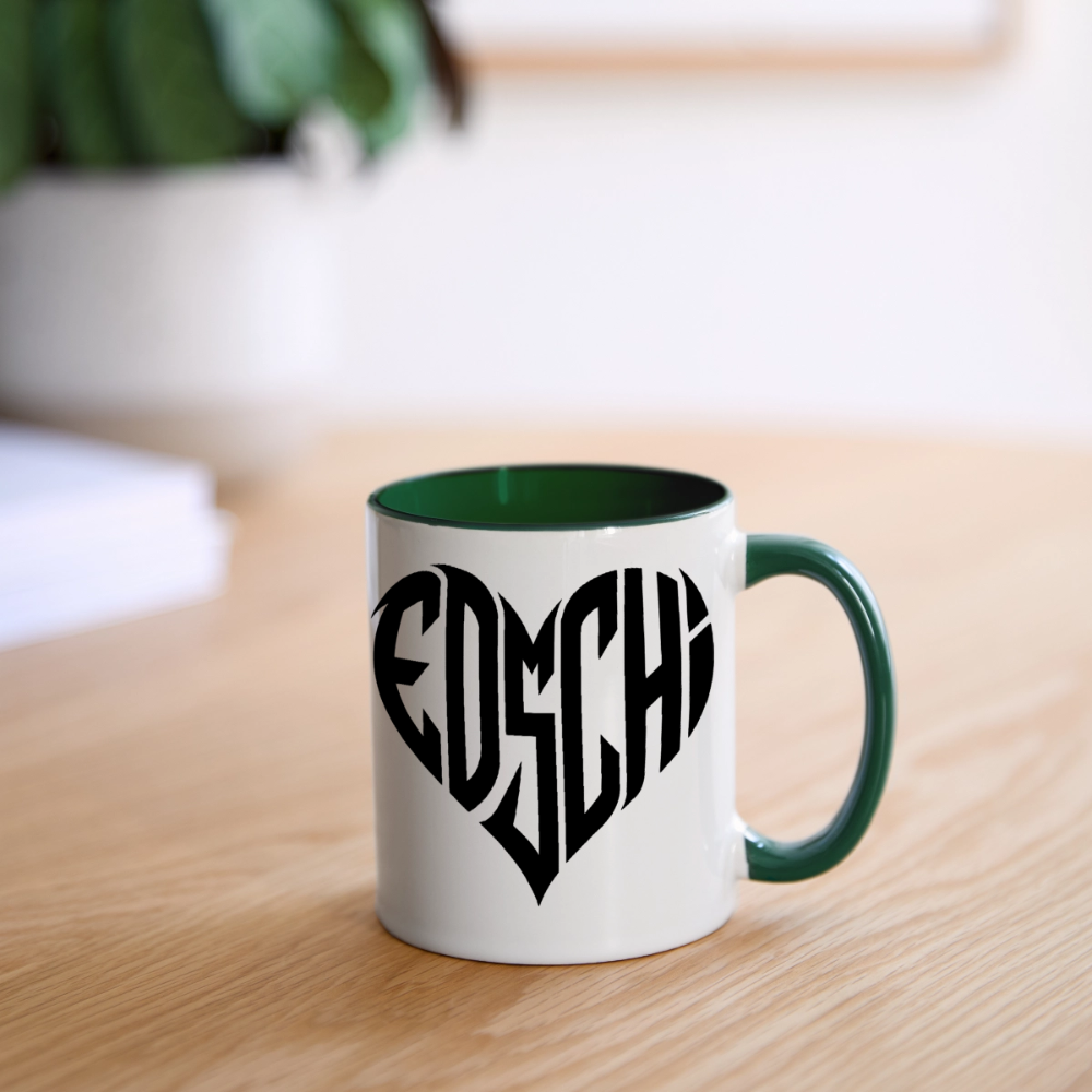 EDSCHI Tasse - Weiß/Dunkelgrün