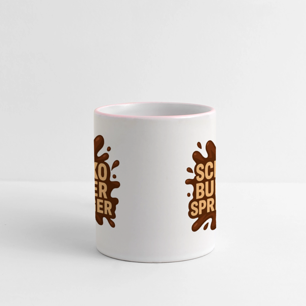 Schokobunkersprenger Tasse - Weiß/Pink