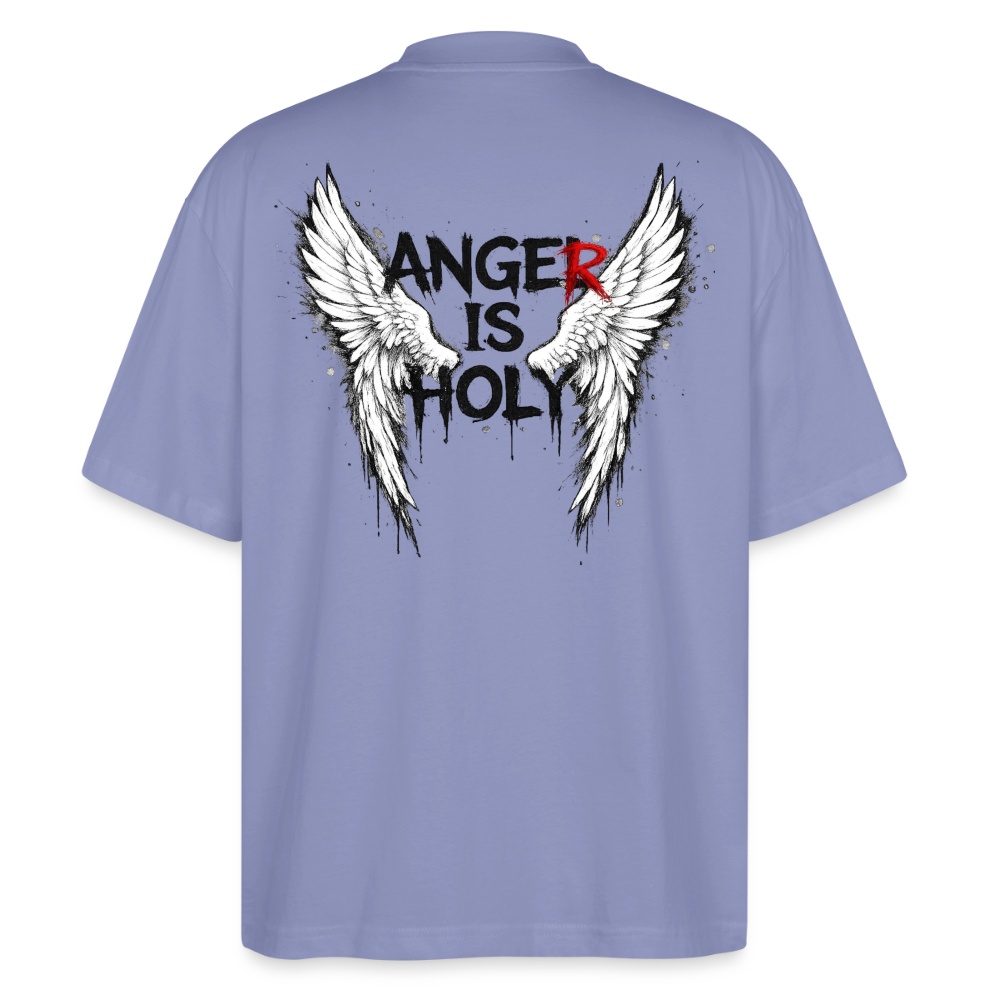 EDSCHI "ANGER IS HOLY" OVERSIZE T-SHIRT - Violett