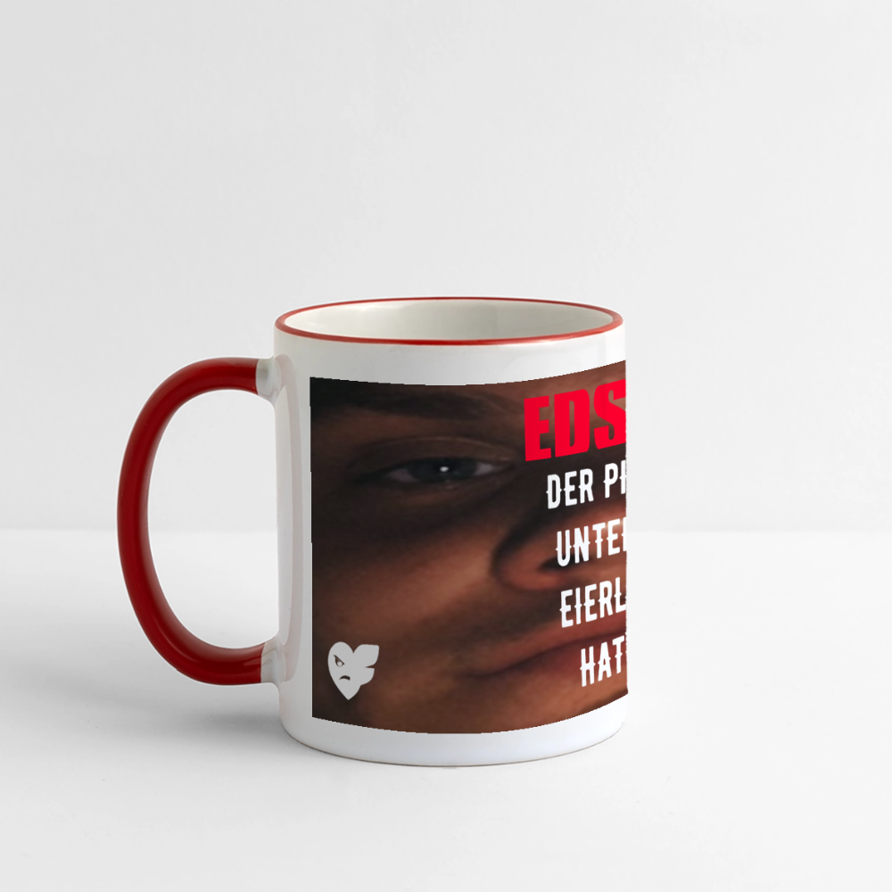 Edschi Tasse - Weiß/Rot
