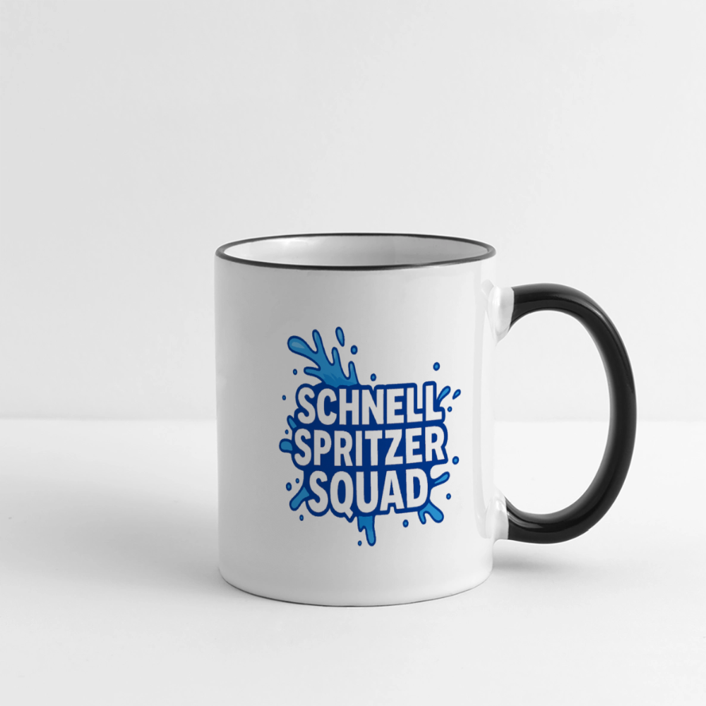 Schnell Spritzer Squad Tasse - Weiß/Schwarz