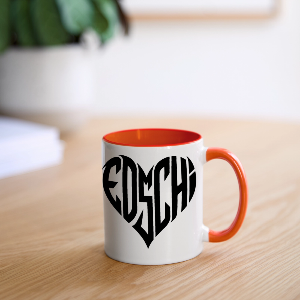 EDSCHI Tasse - Weiß/Orange