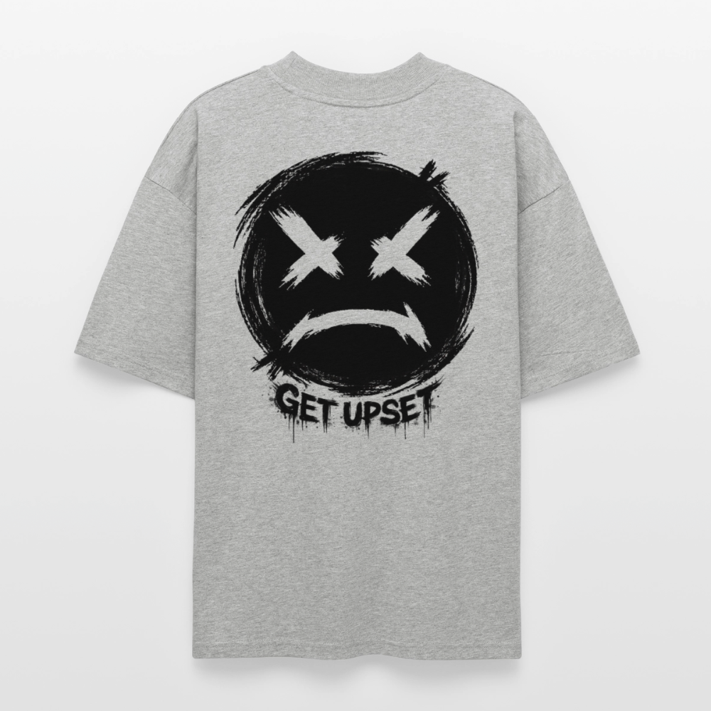 EDSCHI „ANGER LOOKS GOOD“ OVERSIZED T-SHIRT - Grau meliert