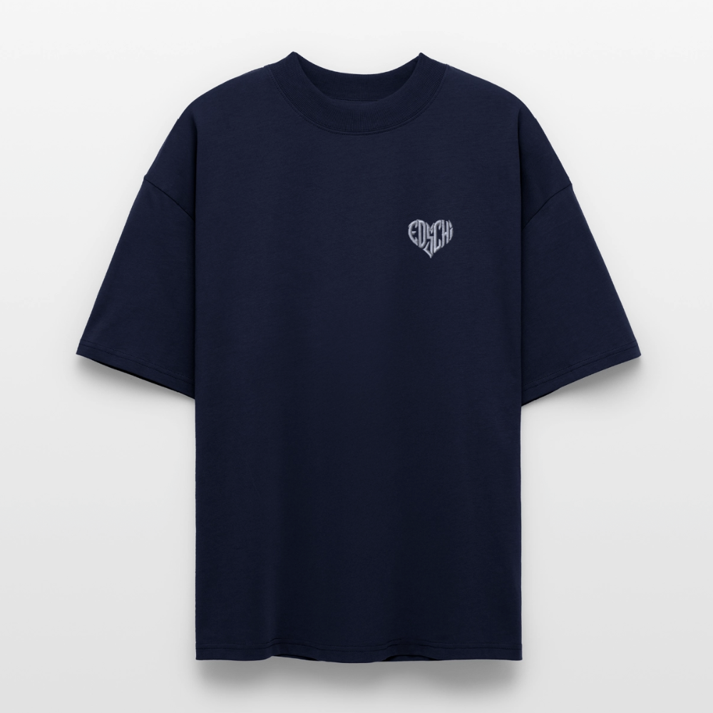 EDSCHI Oversized Unisex Bio T-Shirt  Stick - Navy