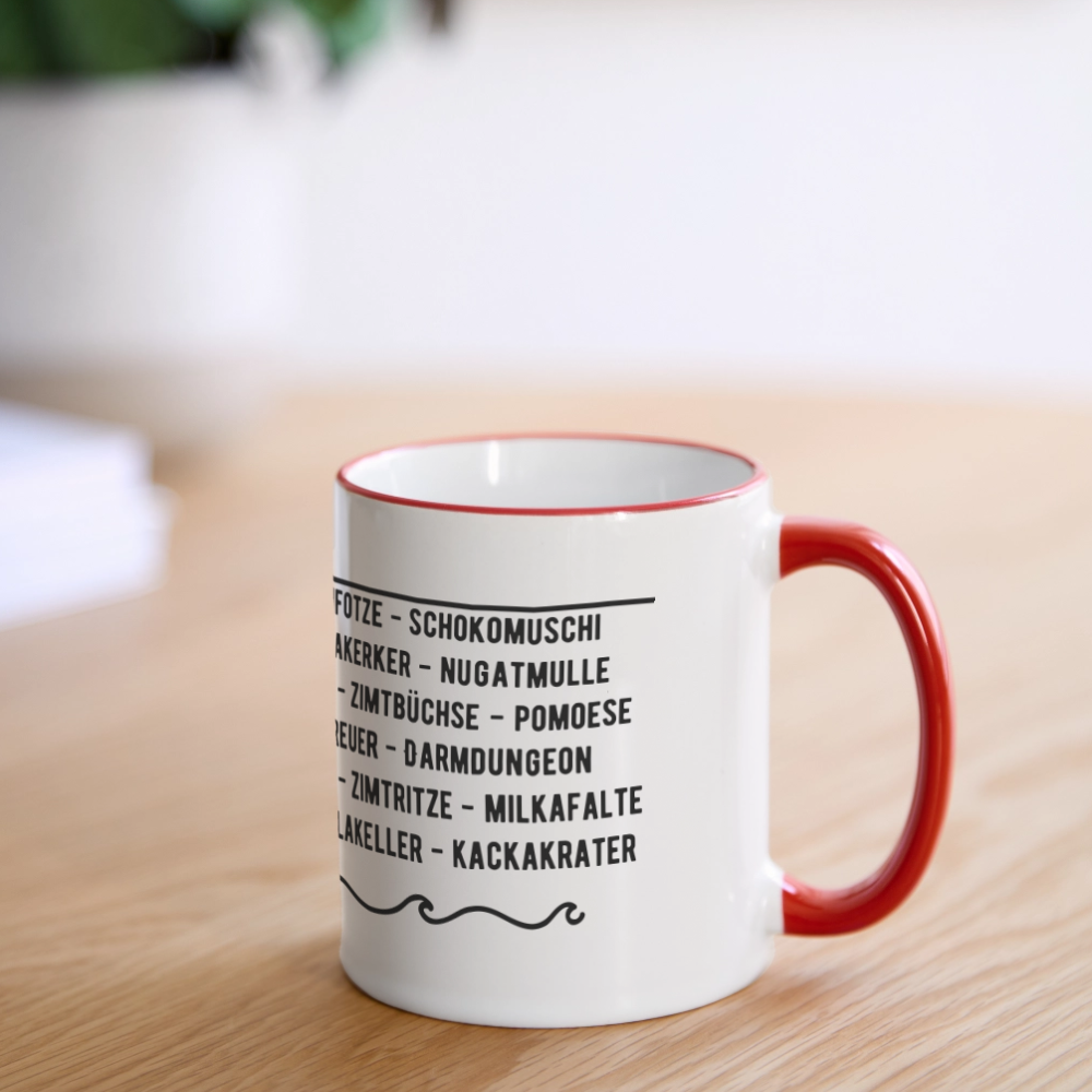 ARSCHLOCH Tasse - Weiß/Rot