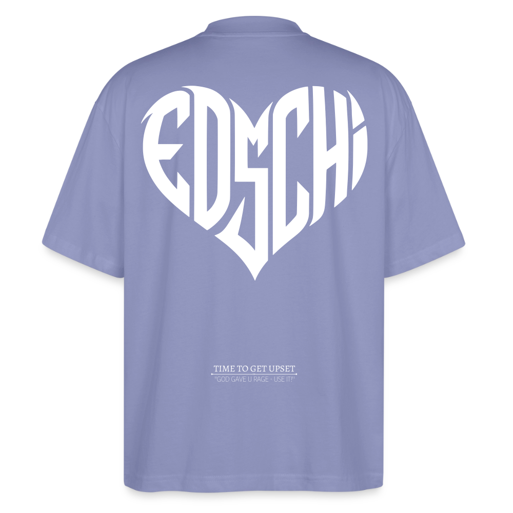 EDSCHI Oversized Unisex Bio T-Shirt Stick - Violett