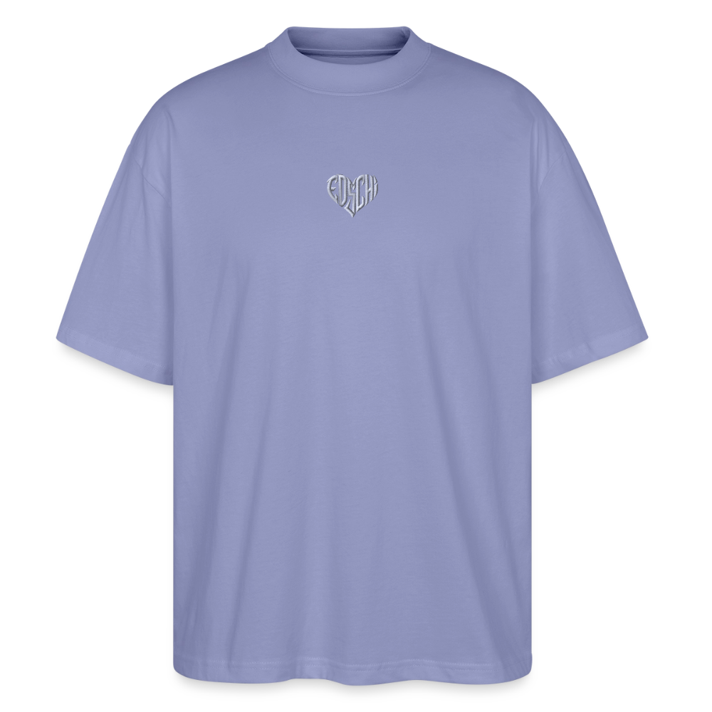 EDSCHI Oversized Unisex Bio T-Shirt Stick - Violett