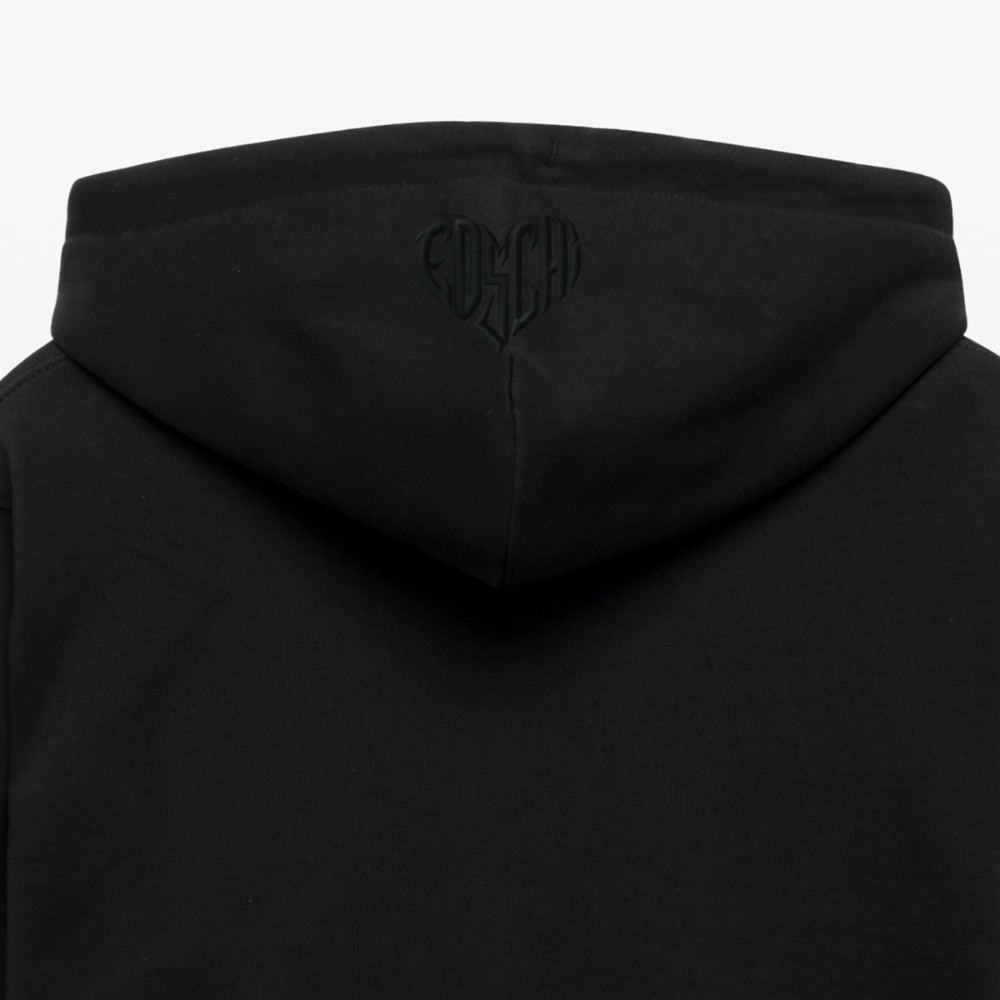 EDSCHI ZIP-HOODIE UNISEX - STICK SCHWARZ - Schwarz