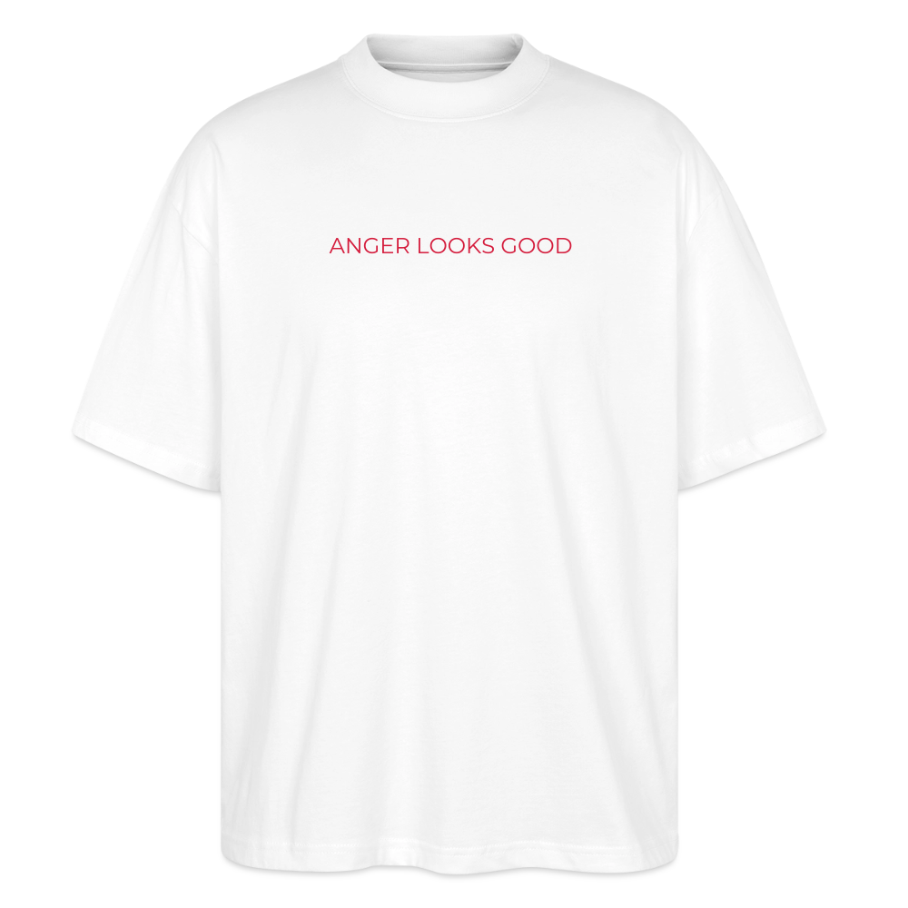 EDSCHI „ANGER LOOKS GOOD“ OVERSIZED T-SHIRT - Weiß