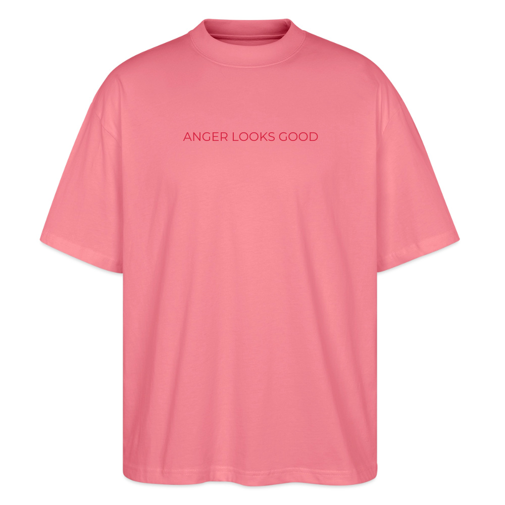 EDSCHI „ANGER LOOKS GOOD“ OVERSIZED T-SHIRT - Pink 